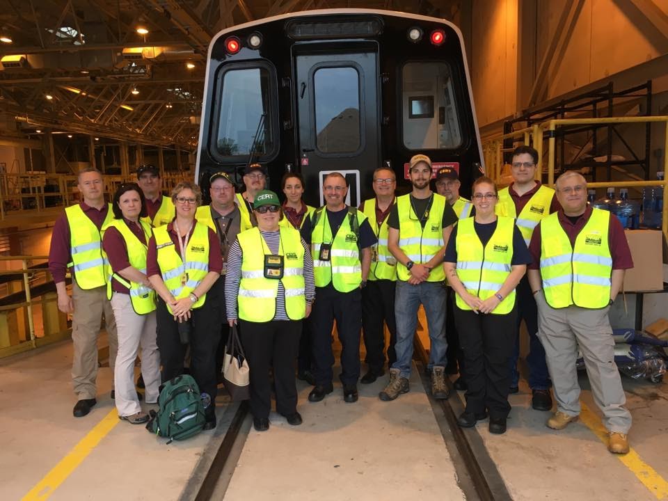 MC-CERT after a training session on rescuing victims from WMATA Metro trains.